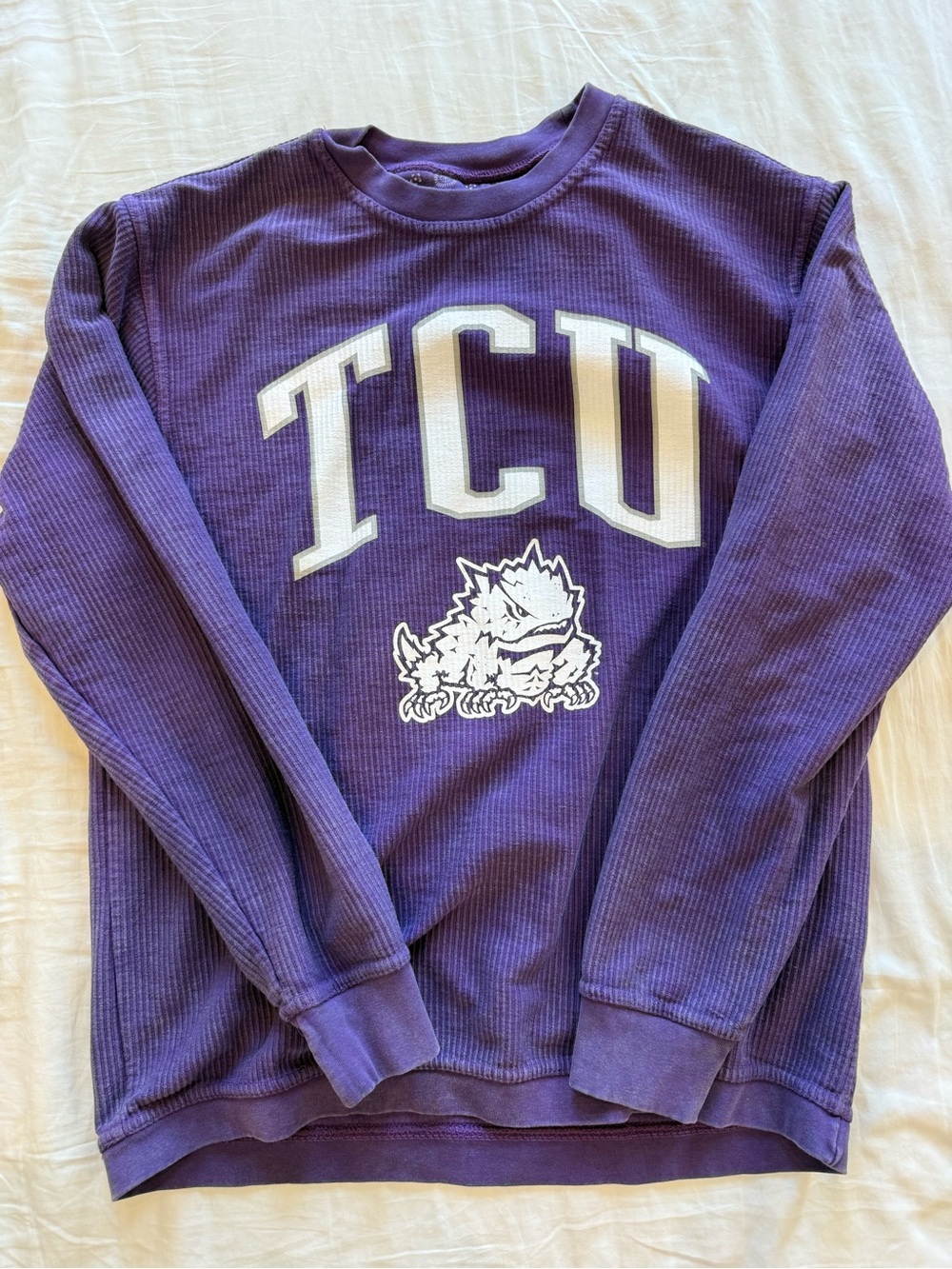 TCU Purple Thermal Crewneck Sweatshirt - Collegiate Comfort